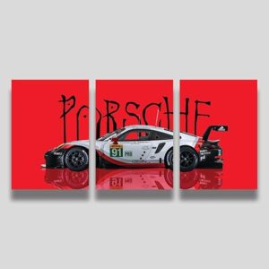 zenithink Porsche Racing Car Wall Poster